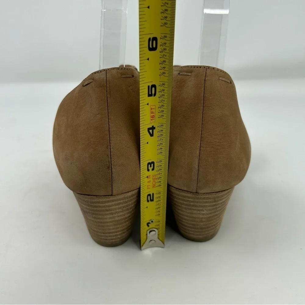 Eileen Fisher Tan Light Brown Leather Heeled D'Orsay Heeled Sandals Size 8.5